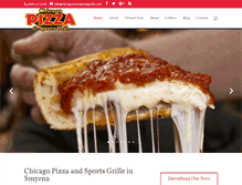 Tablet Screenshot of chicagopizzasportsgrille.com